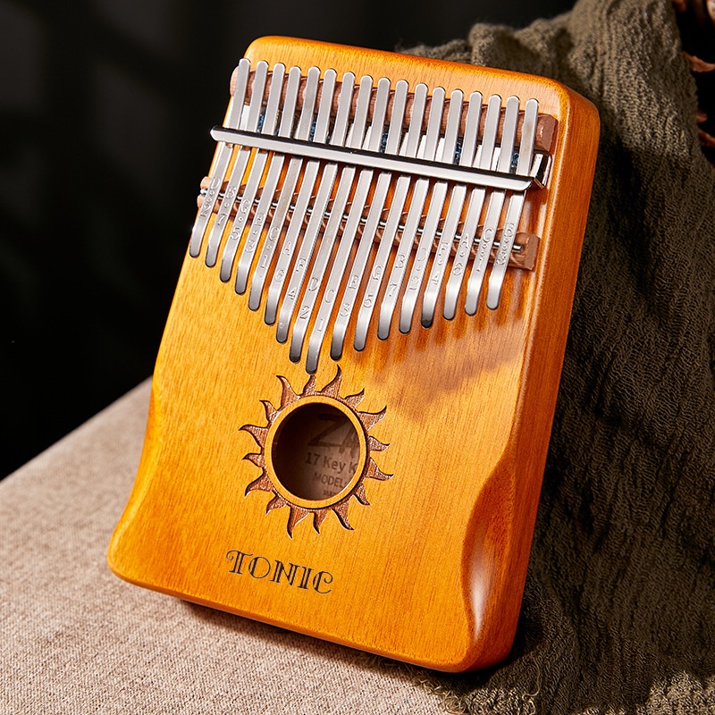 Đàn kalimba hộp cộng hưởng Leafmusic LF042 cao cấp gỗ Walnut Camera giám sát kết nối internet