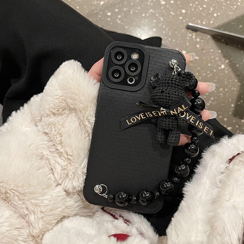 Ốp Điện Thoại Da Silicon Hình Gấu 3D Cho iPhone 11 12 13 14 Pro MAX 11Pro 12Pro 13Pro 7 8 Plus X XR XS MAX SE 2020 2022