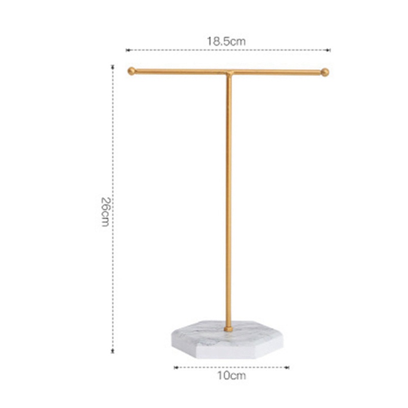 Giá Đỡ Trưng Bày Trang Sức Hình Chữ T Bằng Kim Loại Mạ Kim Loại