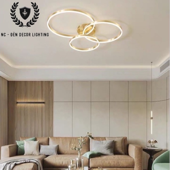 Đèn trần Cao Cấp SAHES kiểu dáng hiện đại trang trí nhà cửa với 3 chế độ ánh sáng độc đáo sang trọng