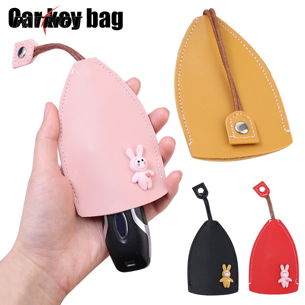 Móc Khóa Da PU Hình Thỏ Dễ Thương Sáng Tạo