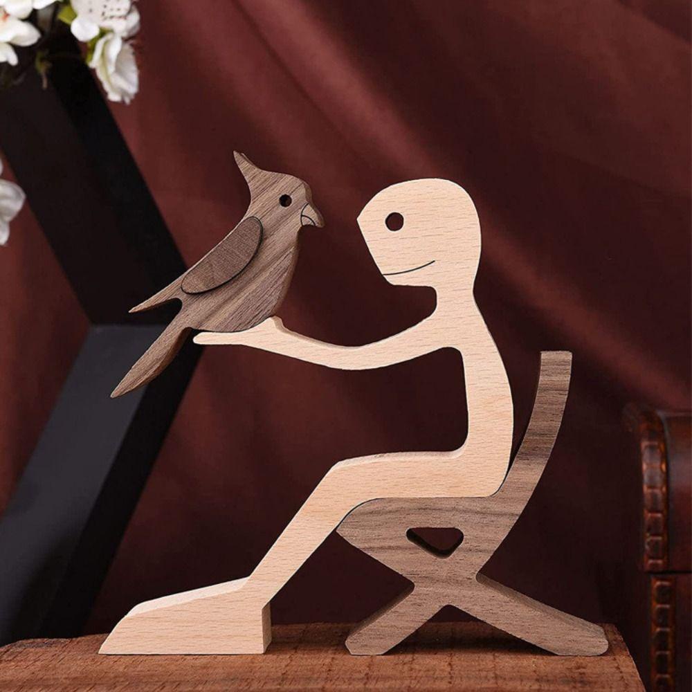 1 Tượng Cún Con Bằng Gỗ Độc Đáo Đa Năng Trang Trí Nhà Cửa