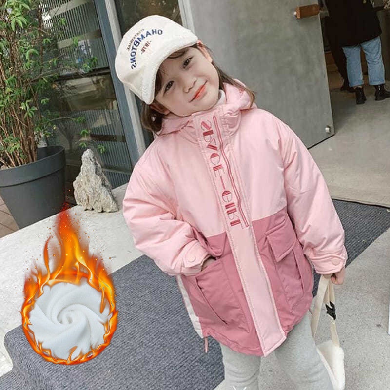 Áo Khoác Thể Thao Đệm Bông Dày Phong Cách Mới Thời Trang Thu Đông Cho Bé Gái