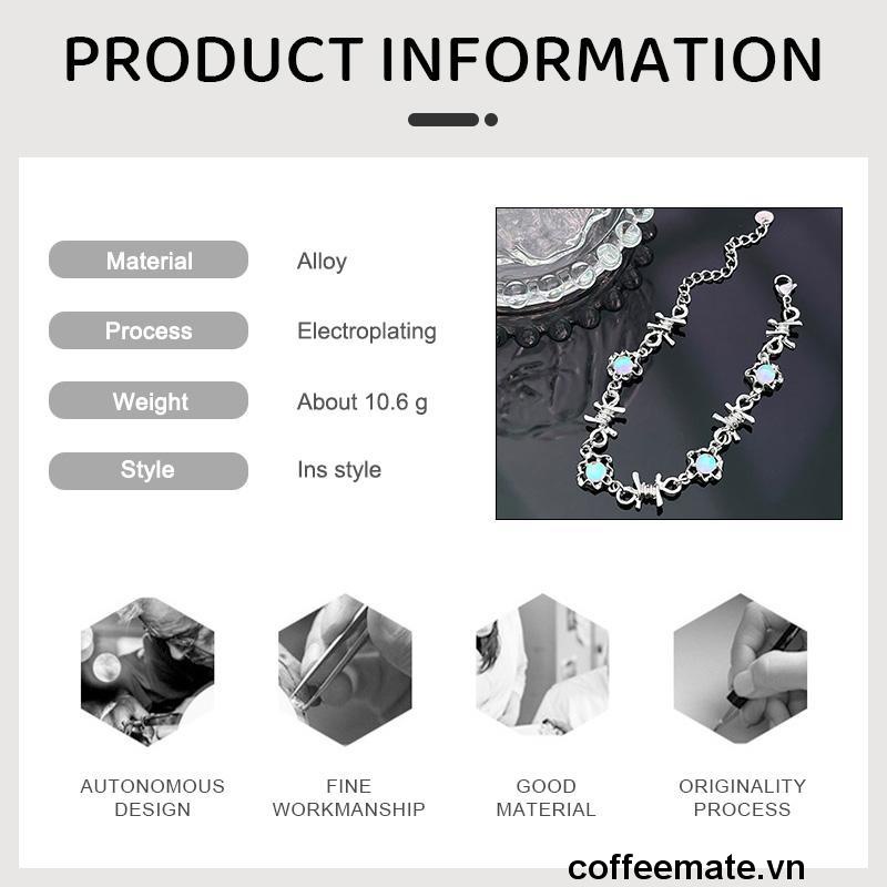 【coffeemate】⚡ Dây Chuyền Mặt Đá Mặt Trăng Thời Trang Harajuku Cá Tính Sang Trọng