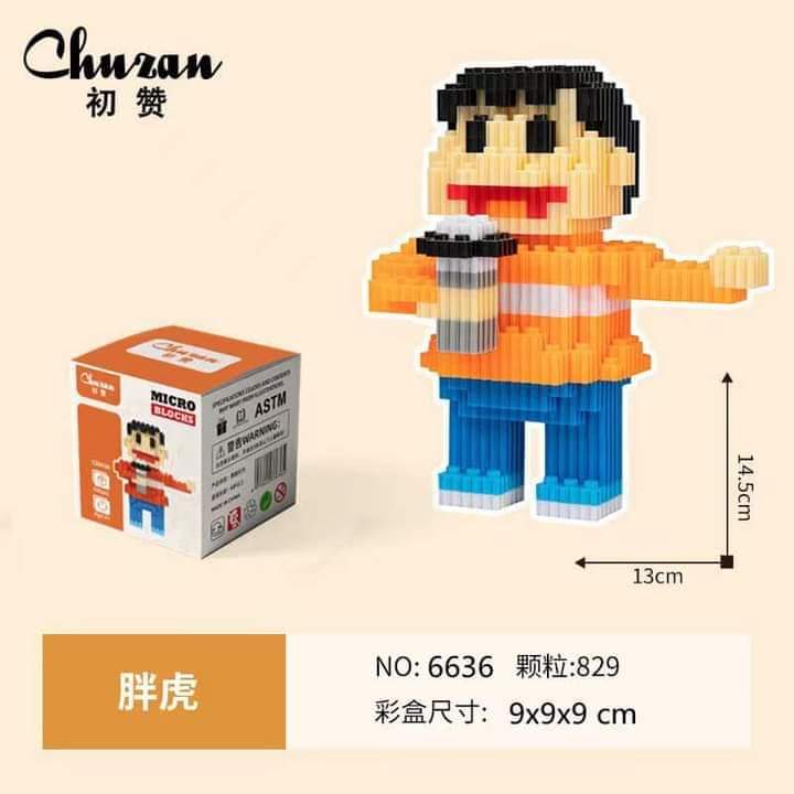 Lắp ráp ghép hình mini Doreamon nhân vật truyện đồ chơi lắp ráp xếp hình 3d