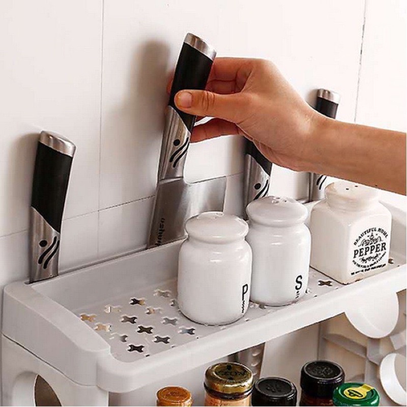 Kệ Đựng Gia Vị 2 Tầng Thiết Kế Thông Minh, Tiết Kiệm Không Gian , Nhựa An Toàn Cao Cấp Tổng Kho Sỉ Gia Dụng
