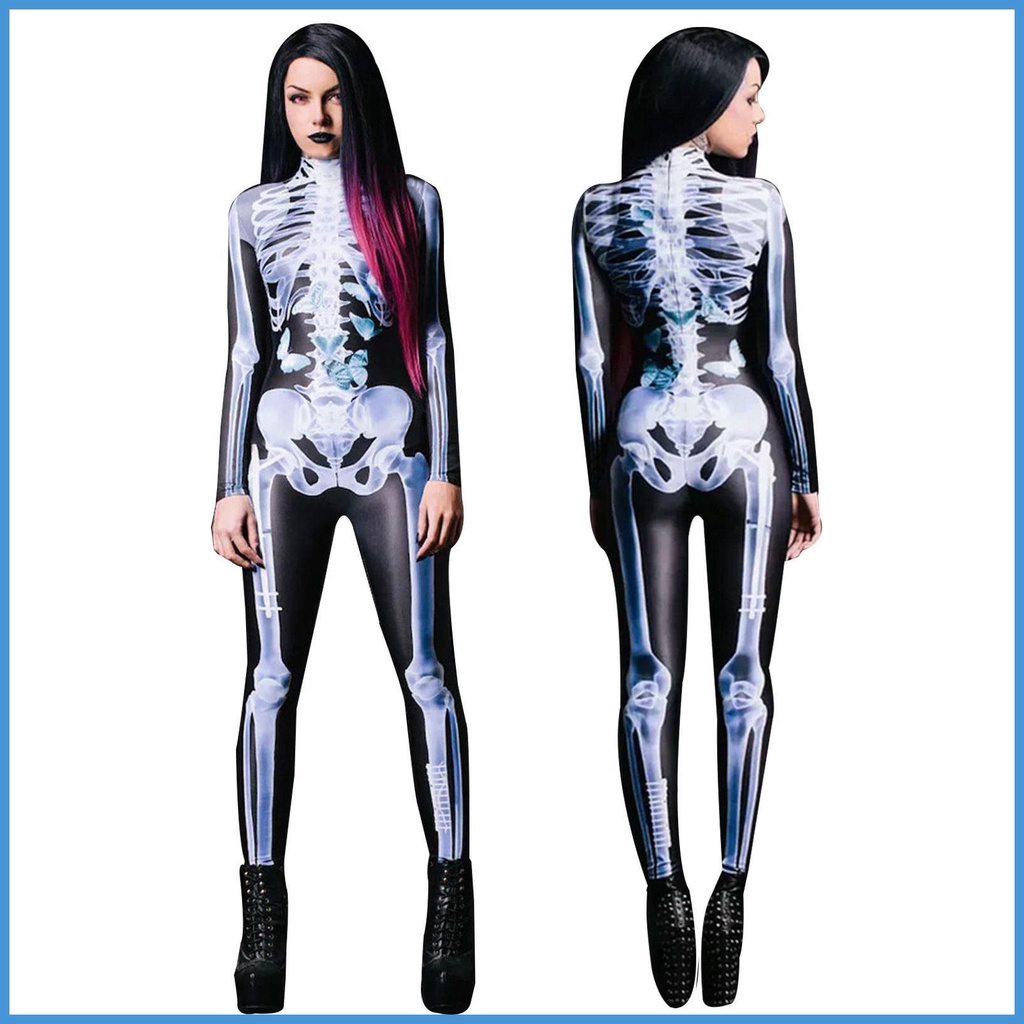 Trang Phục Hóa Trang Bộ Xương Nhân Dịp Halloween Cho Nam Và Nữ