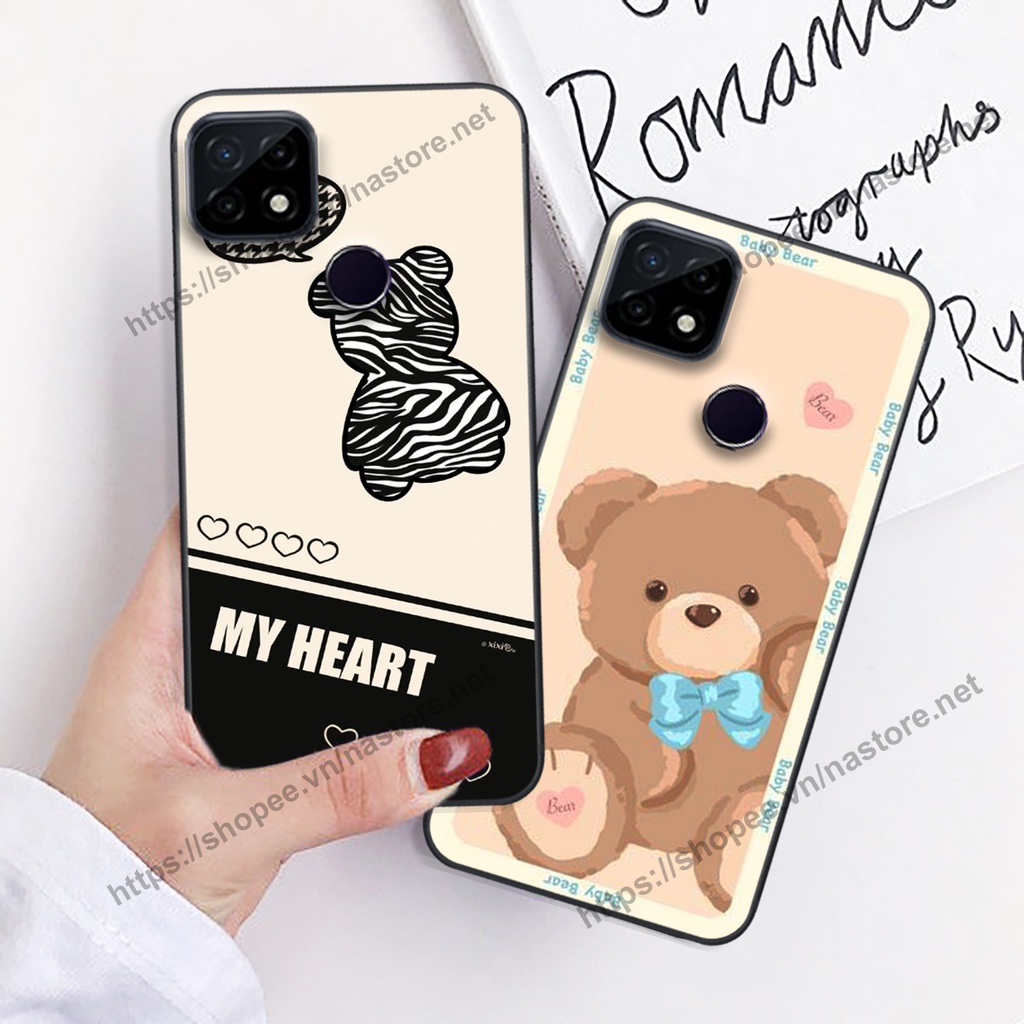 Ốp lưng Realme C20 / Realme C21Y / Realme C25 / Realme C25S mẫu gấu hoạt hình mới nhất 2023 cute giá rẻ