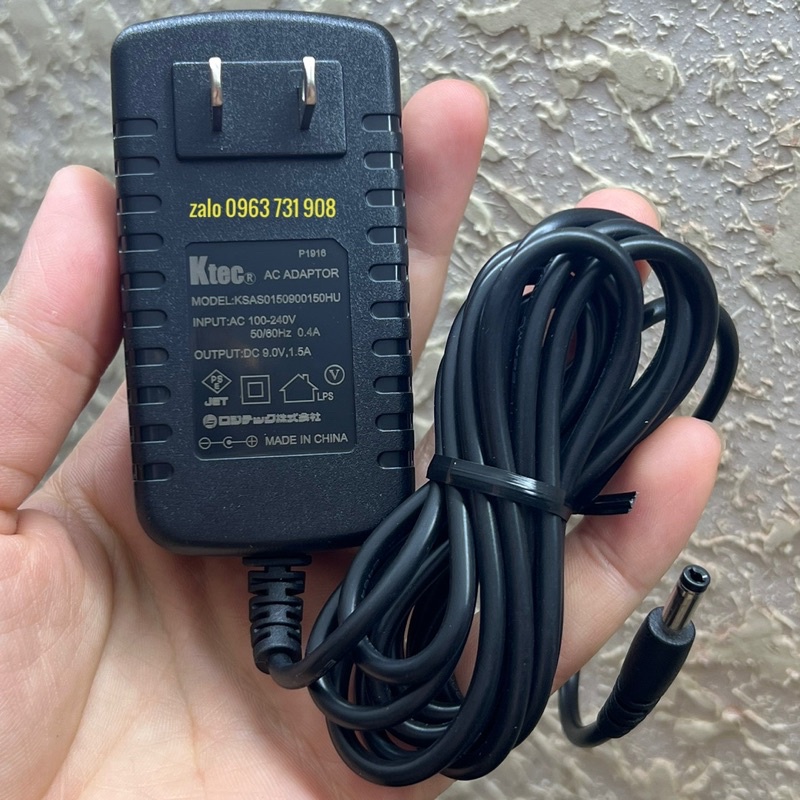 Sạc loa 9V-1.5A đầu nhỏ cho loa kéo bảo hành 12 tháng