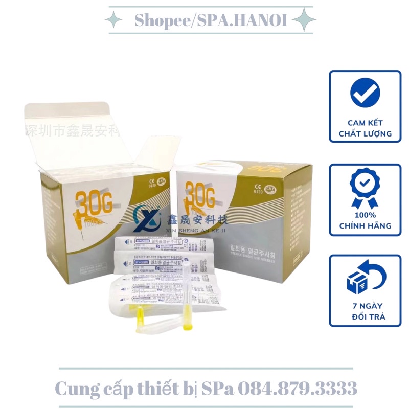 Kim Tiêm Nano 34G 32G 4mm 30G SUNGSHIM Hàn Quốc / Kim Nano Siêu Mỏng & Dùng Tiêm Dưỡng Chất / Tiêm Căng bóng