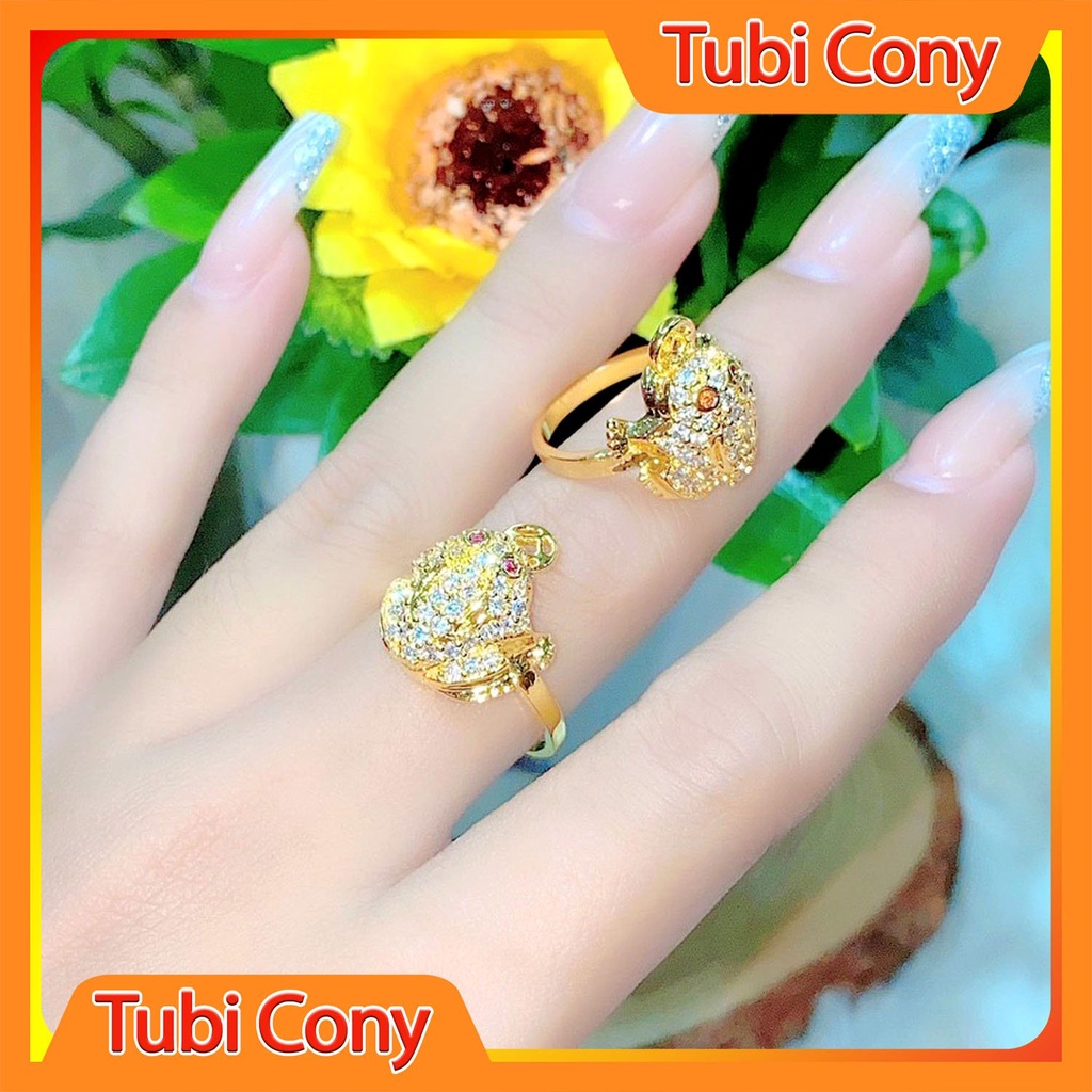 Nhẫn Nữ Mạ Vàng Cóc Phong Thủy mẫu 76.0.33.01.060123