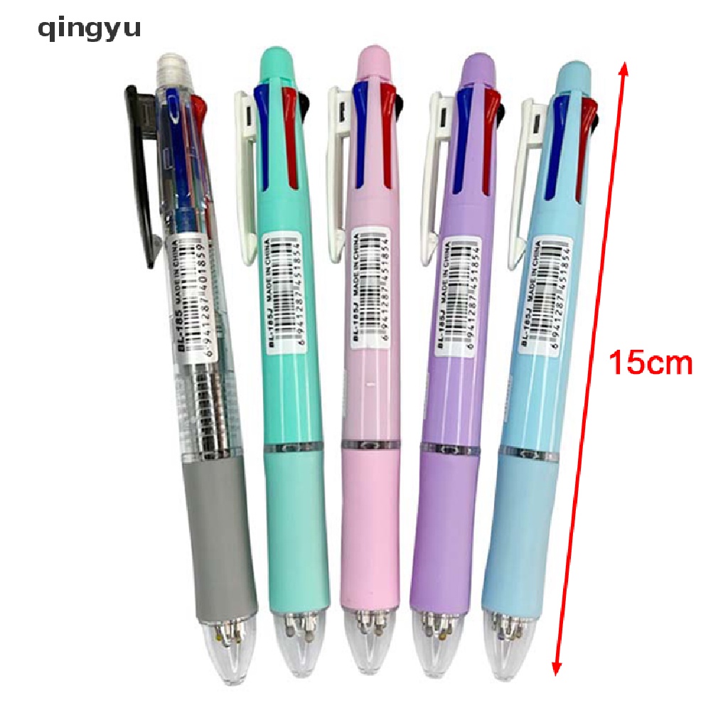 Bút Bi Nhiều Màu 5 Trong 1 4 Màu Sắc Tùy Chọn Kèm Lõi Bút Chì Tiện Dụng Cho Văn Phòng / Trường Học