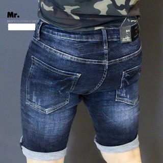 Quần đùi jeans nam xước phong cách hàn quốc