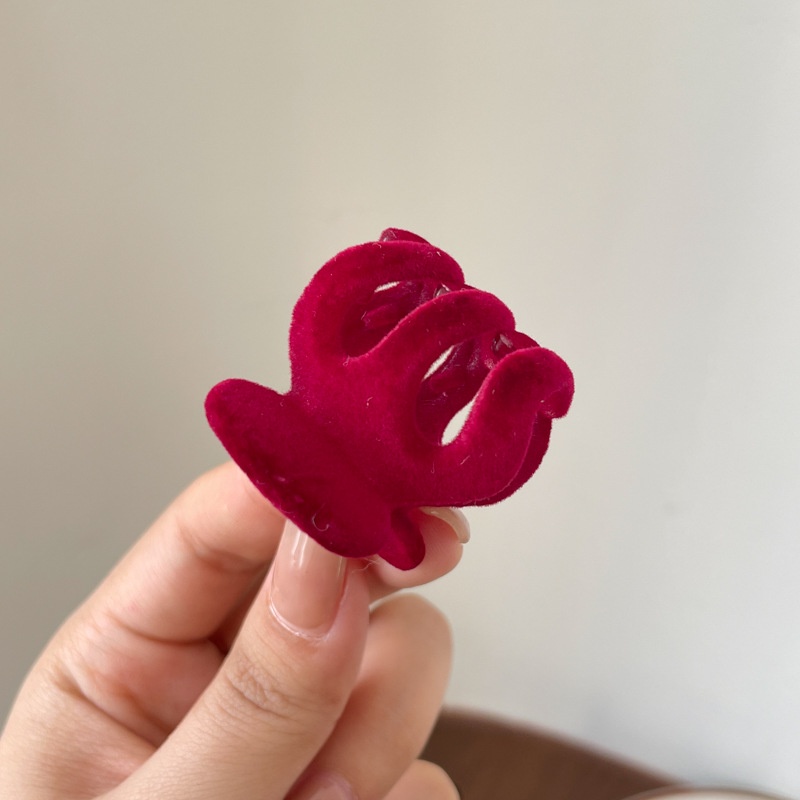 Kẹp Tóc Hình Cá Mập / Quả Bí Ngô Cỡ Nhỏ Chống Rối Tiện Dụng Cho Nữ