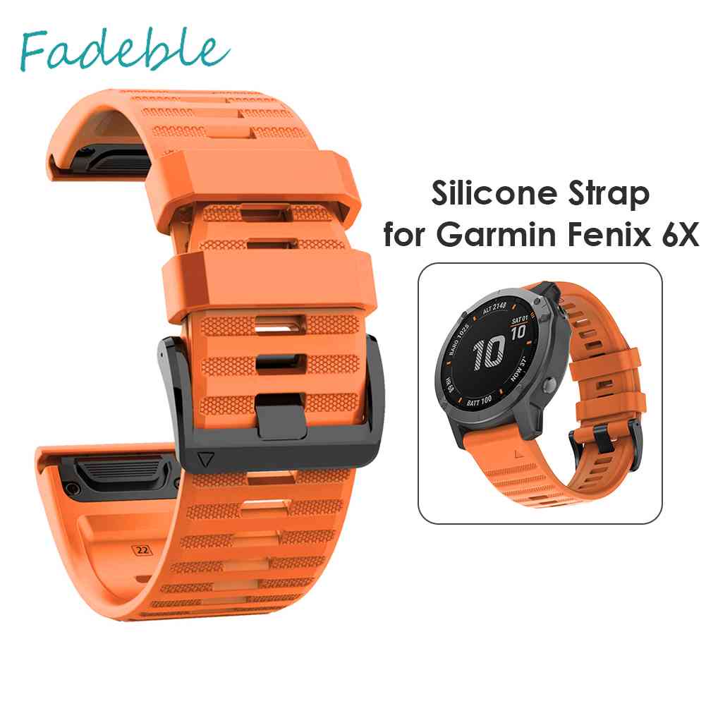 Dây Đeo Silicon Thay Thế Cho Garmin Fenix 6X 5X 3 D2 Tactix Bravo