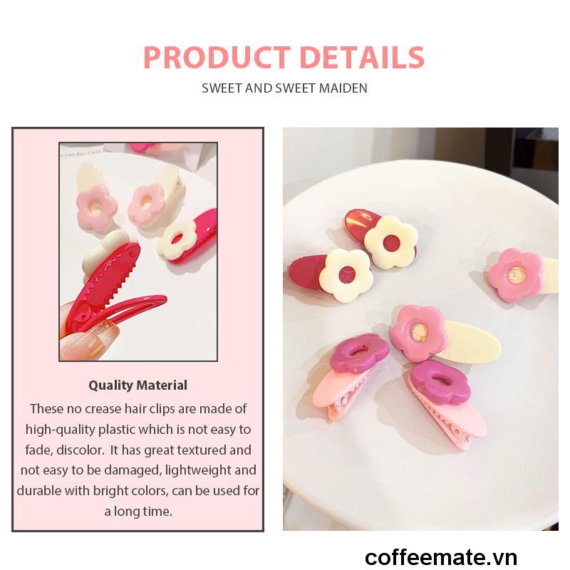 【coffeemate】⚡Kẹp Tóc Hình Hoa Màu Macaron Xinh Xắn Thời Trang 2023