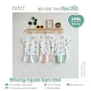 Hrnee - Bộ cộc tay cổ trụ và cài vai