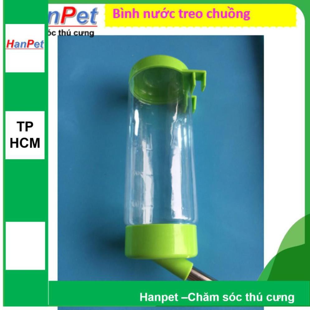 Hanpet.GV- Bình uống nước tự động treo chuồng thú cưng (lBình nhỏ 400ml) - 379