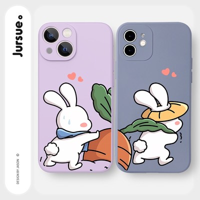 Ốp lưng JURSUE mềm hoạt hình cặp đôi dễ thương đẹp Cho iPhone 17 16 15 14 13 12 11 Pro Max SE 2020 X XR XS ip 8 7 Plus kute Y2863