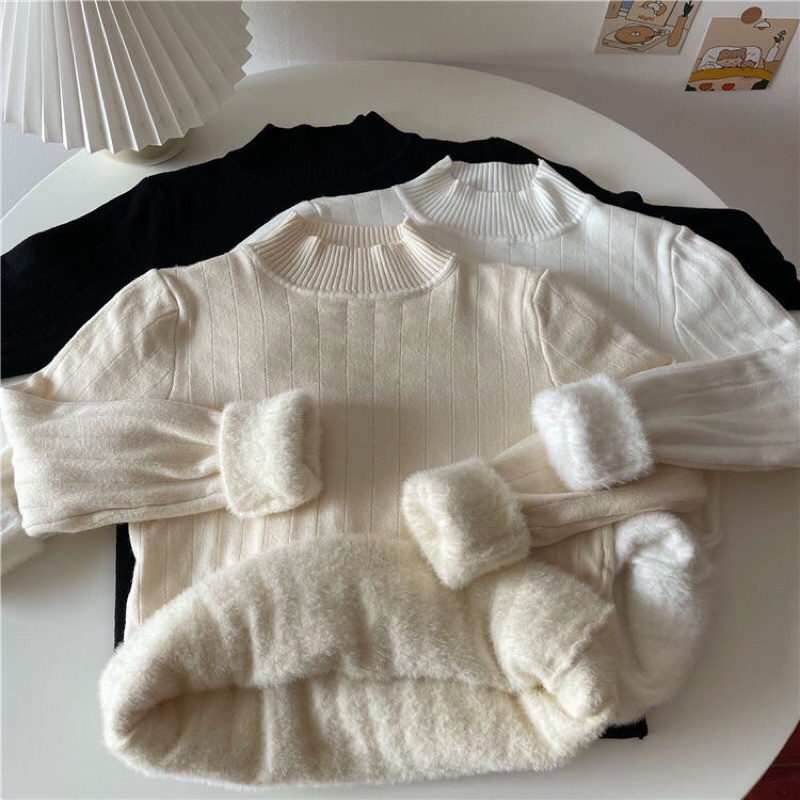 🌷 Áo len lót lông siêu ấm thời trang thu đông 2022