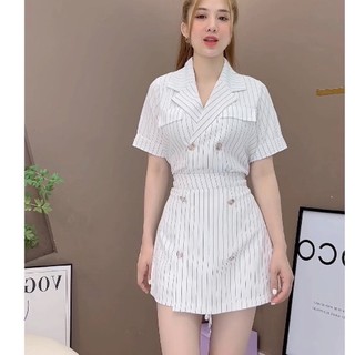 Set vest váy sọc basic bigsize_saigon(50-90kg)