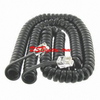 DÂY TAI NGHE ĐIỆN THOẠI LOẠI XOẮN DÀI 3M - Màu đen