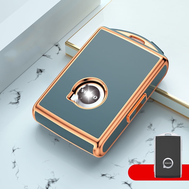 Bao Da, Vỏ Bảo Vệ, Ốp Chìa Khóa, Bọc Chìa Khóa Cao Cấp Dùng Cho Xe Ô Tô Volvo XC90, XC60, XC40, V90, S90, S60