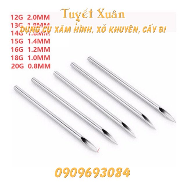 10 kim xỏ khuyên bán lẻ,vỉ 5 kim - xuân shop #14593117470