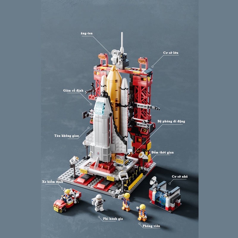 Đồ chơi Lego lắp ráp bệ phóng têên lửa - tàu vũ trụ