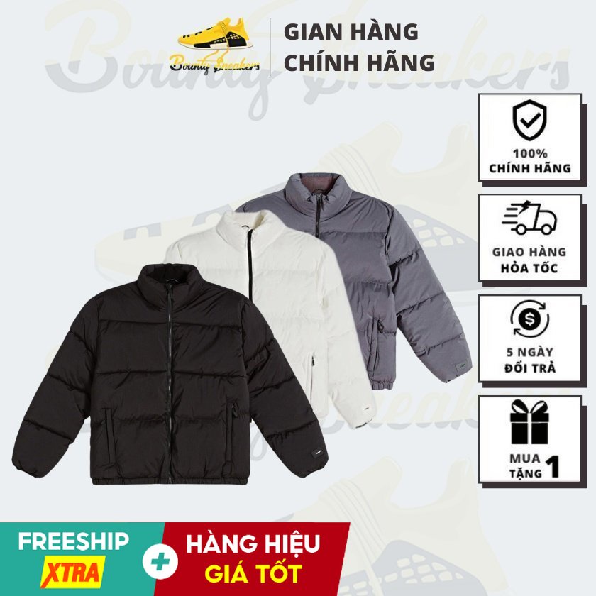 Áo Phao Bershka Puffer Jacket "Black/Grey/White" 6671-086 - Hàng Chính Hãng - Bounty Sneakers