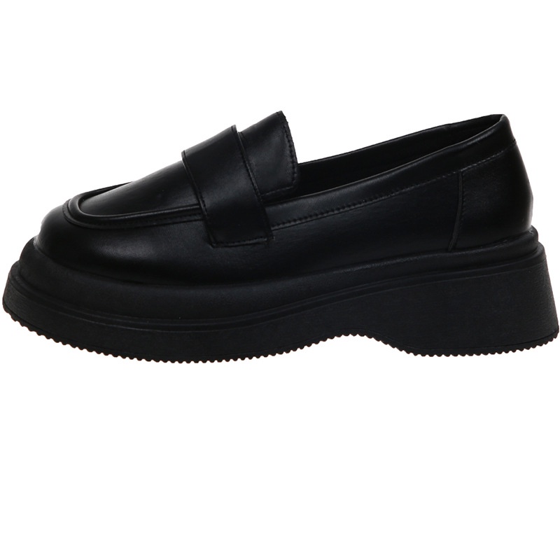 Giày Da Mũi Tròn Đế Dày Tăng Chiều Cao Thời Trang Xuân Hè 2023 Phong Cách Mori Retro Pháp Cho Nữ