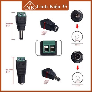 Jack đực nối nguồn DC kích thước 5.5*2.1mm