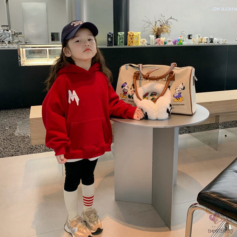 Áo Hoodie In Chữ Phong Cách Hàn Quốc Cho Bé