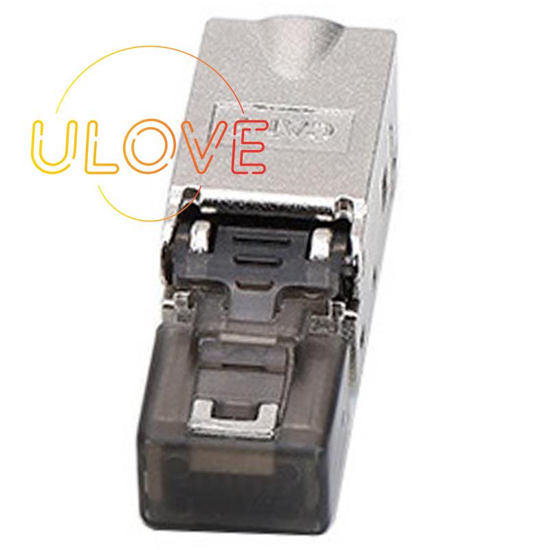 Phích Cắm Mạng RJ45 CAT8 RJ45 CAT8 40Gbps 50U Bằng Hợp Kim Kẽm Màu Đen