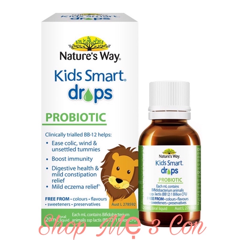 Men Nature’s Way Kids Smart Drops Probiotic Úc 20ml