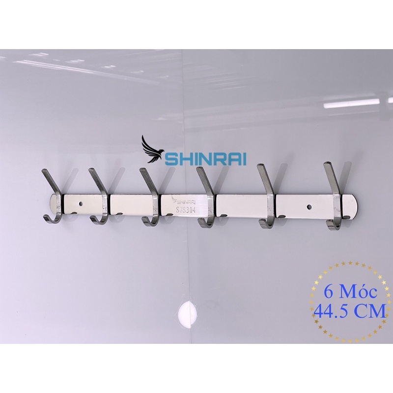 ( Dán Tường ) Móc Trên Dưới Treo Đồ Sau Cửa , Móc Treo Quần Áo Nhà Tắm - Bếp INOX SUS304 SHINRAI MTD5