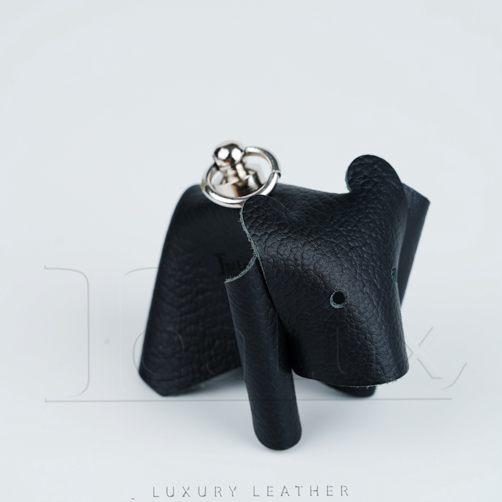 Móc Khóa Trang Trí Da Thật Hình Chó Con LEALUX DOG KEYCHAIN