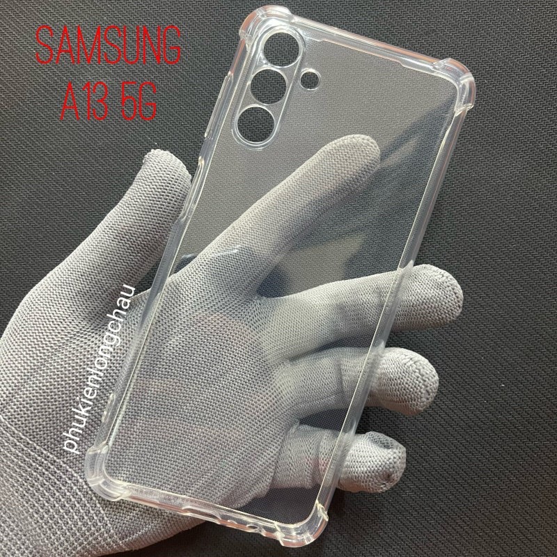 Ốp Lưng Samsung A13 5G / A04s 4G Dẻo Trong Suốt Chống Va Đập Có Gù Bảo Vệ 4 Gốc Silicon Cao Cấp