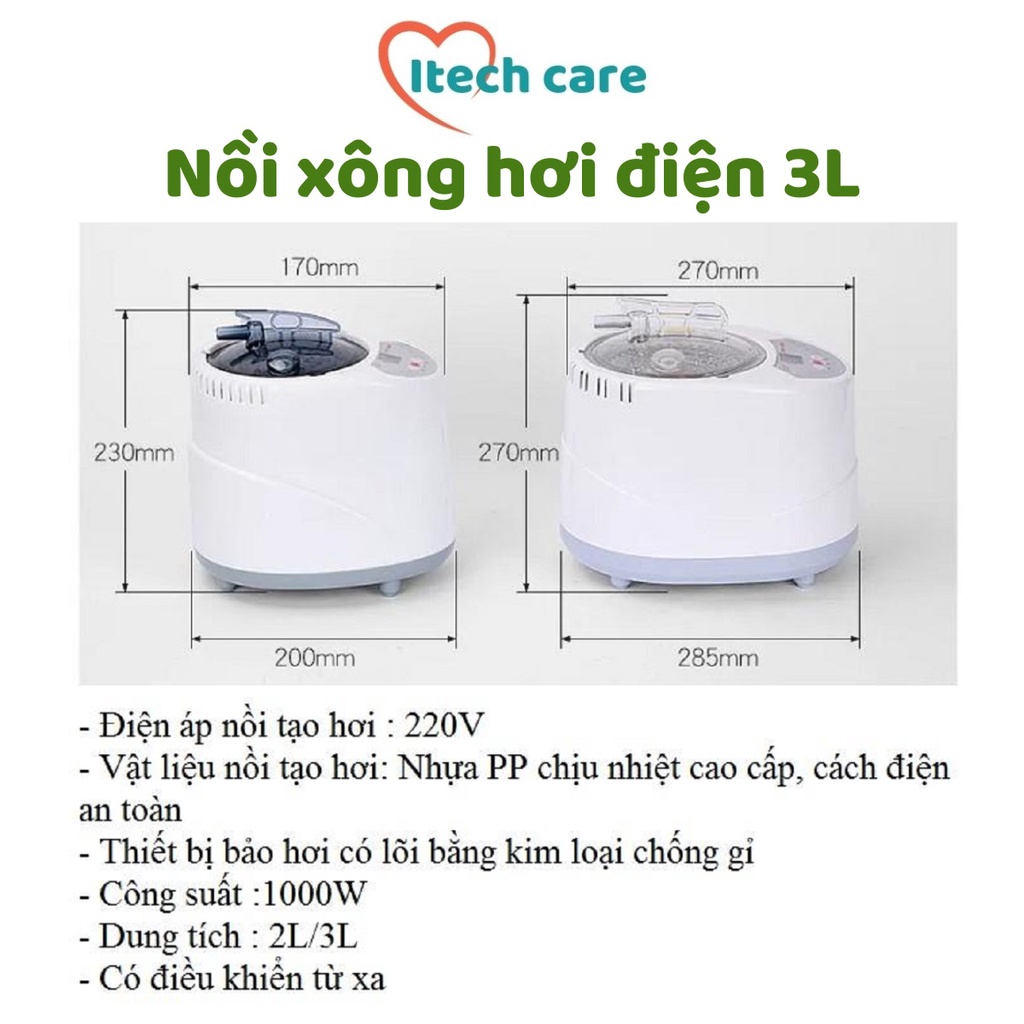 NỒI XÔNG HƠI ĐIỆN 3L SAUNA STEAMER YK69- MÁY XÔNG HƠI TẠI NHÀ DÙNG CHO LỀU XÔNG VÀ PHÒNG KÍNH
