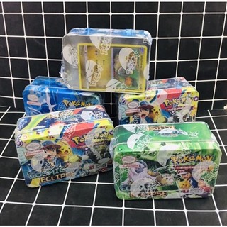 Bộ thẻ bài pokemon , thẻ bài picachu hộp sắt