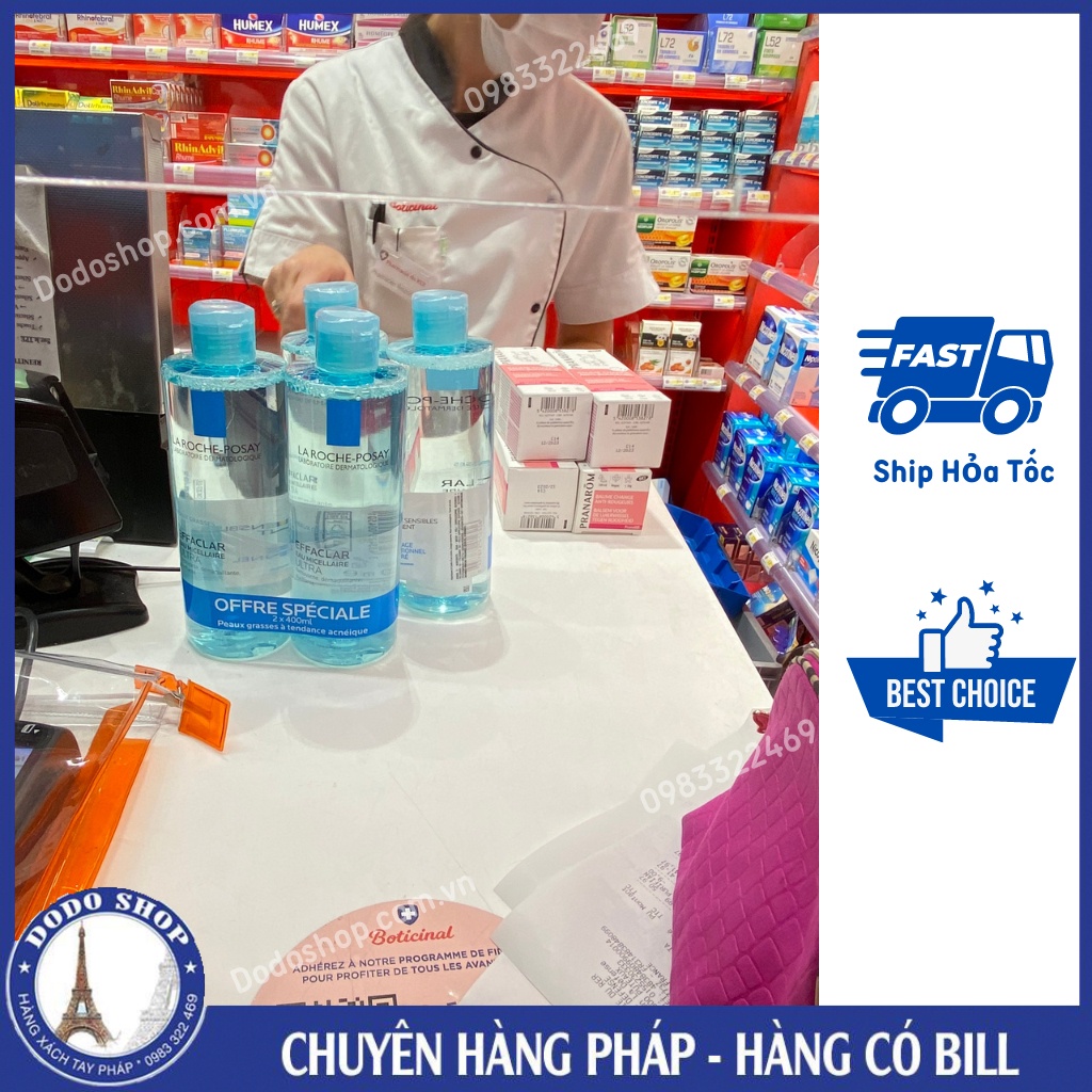 Tẩy trang La Roche-Posay micellar water giúp da sạch sâu, se khít lỗ chân lông, an toàn bảo vệ da. Laroche posay