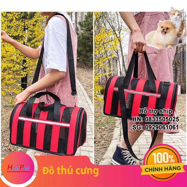 Túi vận chuyển chó mèo - túi lưới vận chuyển chó mèo dễ thương