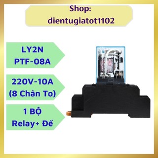 Relay trung gian, relay 220V10A 8 chân, rơ le trung gian, rơ le 220V 8 chân, relay omron