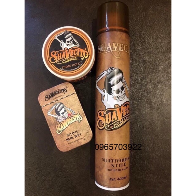 Combo Gôm Sáp Suavecito + Wax Trượt Vàng Sawensito Deluxe Hair. Tạo Kiểu, Giữ Nếp Cho Tóc. Hàng Chính Hãng