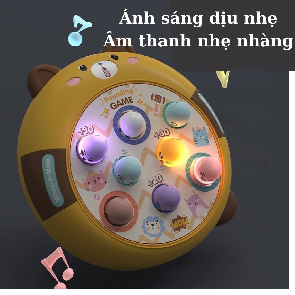 Bộ đồ chơi đập chuột hình gấu xoay 360 độ có hát nhạc vui nhộn