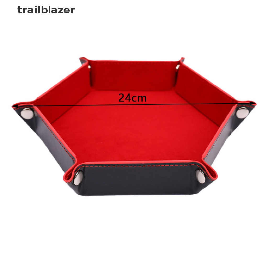 Khay Đựng Xúc Xắc Bằng Da PU Hình Lục Giác / Vuông Gấp Gọn Tiện Dụng