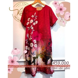 Đầm lụa vân gấm