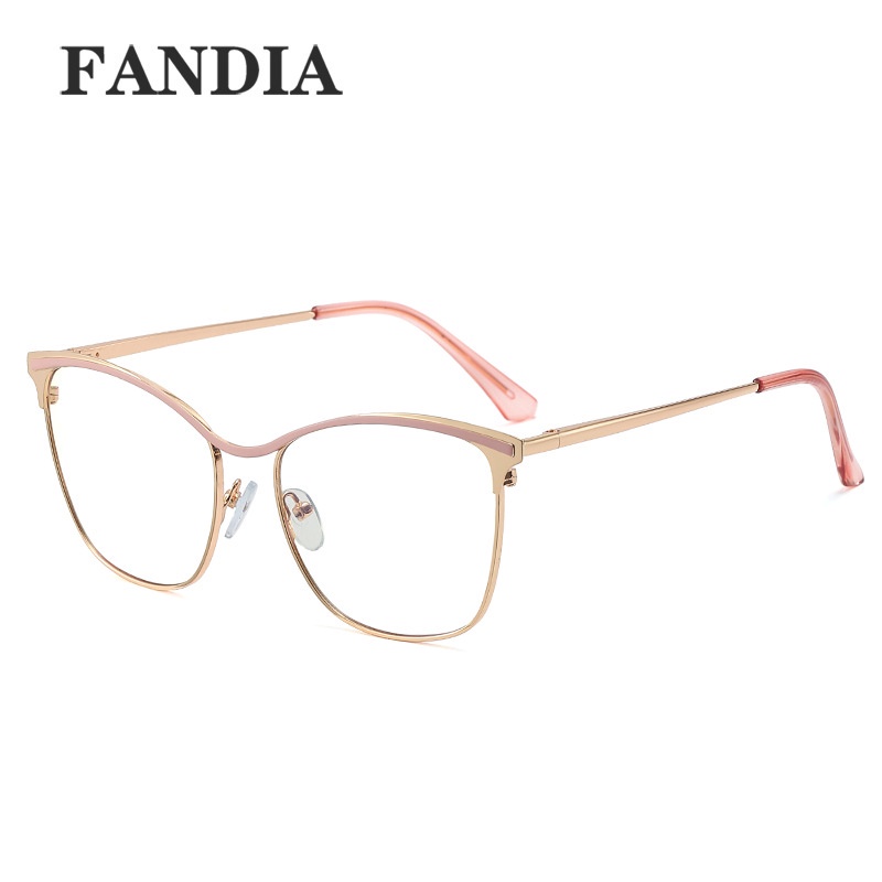 Kính Mát Gọng Kim Loại Chống Ánh Sáng Xanh Thiết Kế Mới Thời Trang Cho Nữ