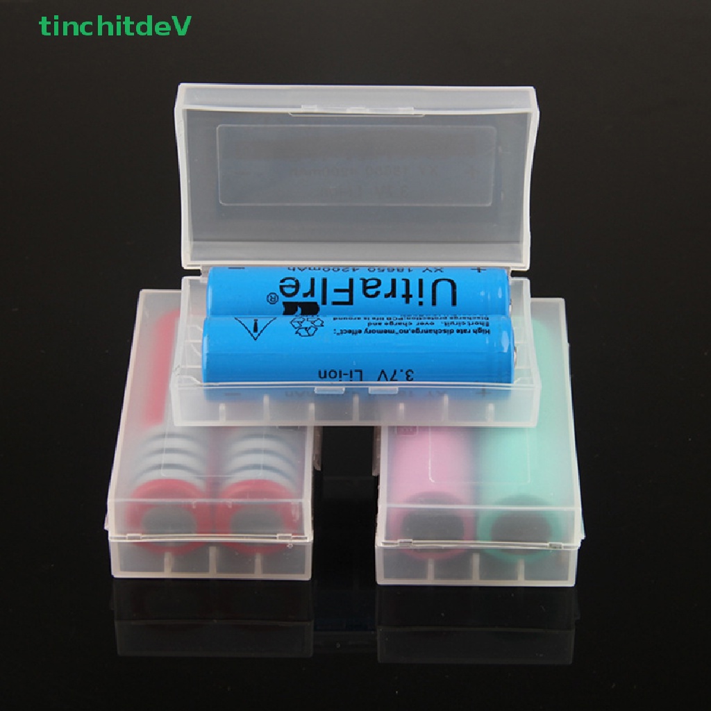 Set 2 Hộp Đựng 18650 18650 16340 Bằng Nhựa PVC Cứng 18650 / 4 Cái