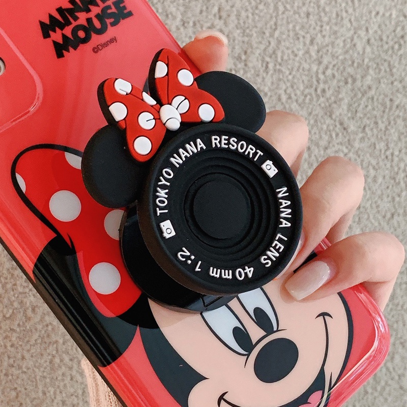 Giá Đỡ Điện Thoại Di Động Hình Chuột Minnie Có Túi Khí Chống Sốc Có Thể Gập Lại Phong Cách Hàn Quốc Nhật Bản Cho Điện Thoại Di Động Xem TV
